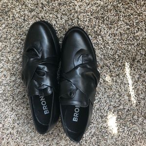 Black platform shoes